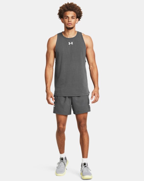 Men's UA Zone Pro 5" Shorts, Gray, pdpMainDesktop image number 2